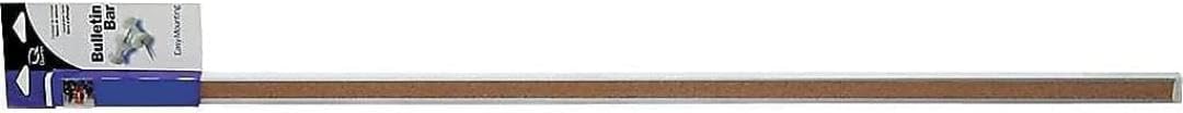 Quartet Bulletin Bar Strip, Cork Board, 18" x 1", Classroom, Office, Cubicle, Aluminum Frame (2003), Beige