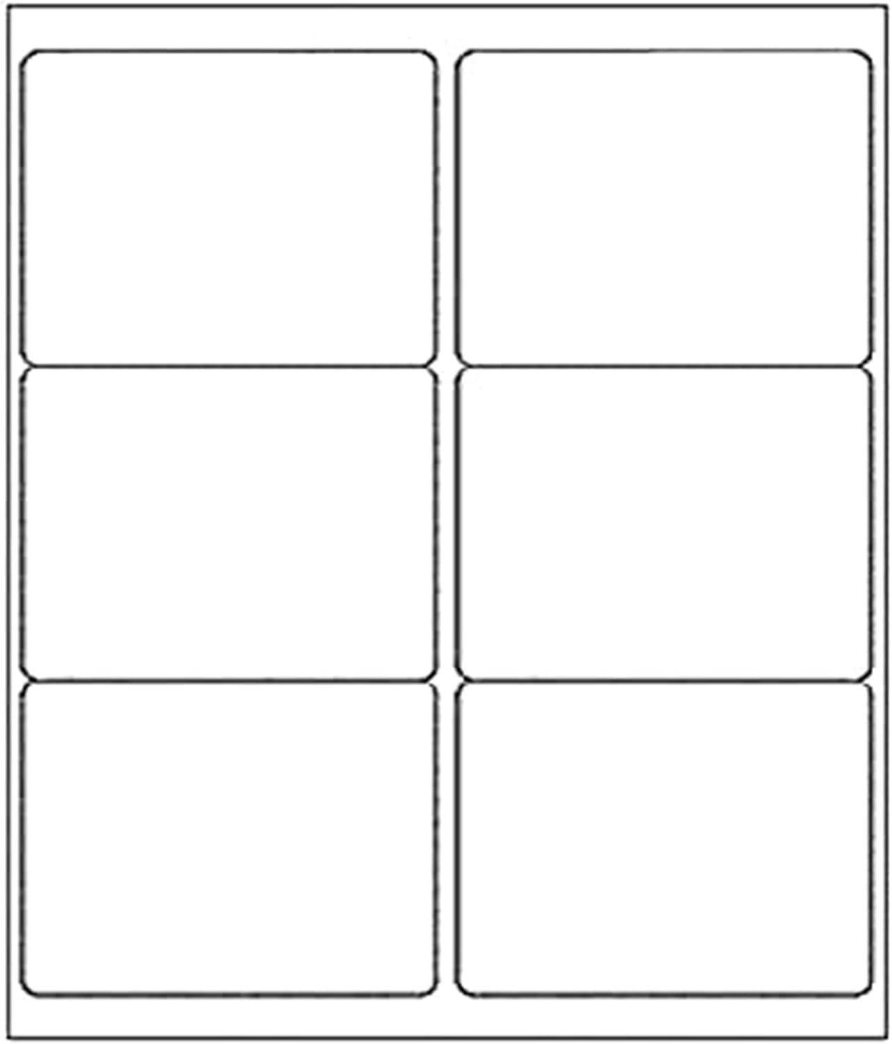 White Sticker FBA Labels – 4" x 3.33" – Laser/Inkjet Compatible – (6 Label/Sheet), 1000 Sheets - 6000 Total Adhesive Labels