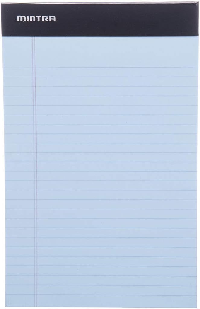 Mintra Office Legal Pads, ((xBasic, 5in x 8in, (Pastel), 36pk (6-6pks))