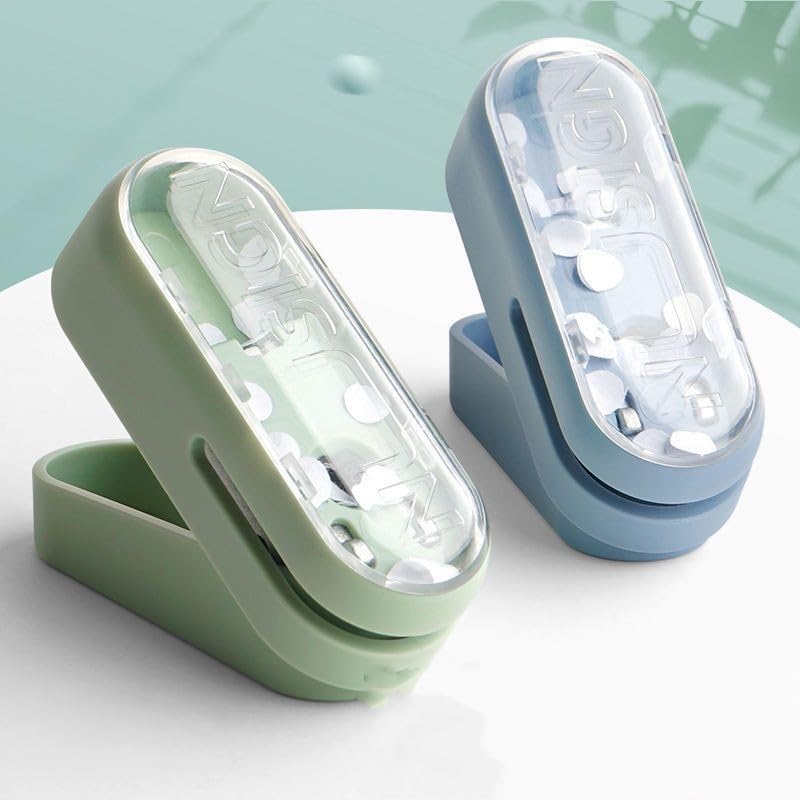 Knamoda Mini Small Hole Puncher Blue Color, 10 Sheet Paper Hole Puncher Capacity Single Hole Puncher for Office Use Or Gift for Students (Blue)