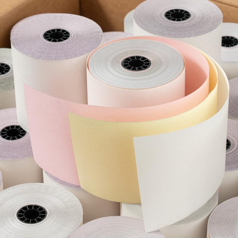 3" x 65' 3-ply Carbonless, 20 Rolls Compatible with Star SP700, Epson M119, TM-U200, U300 Series and More