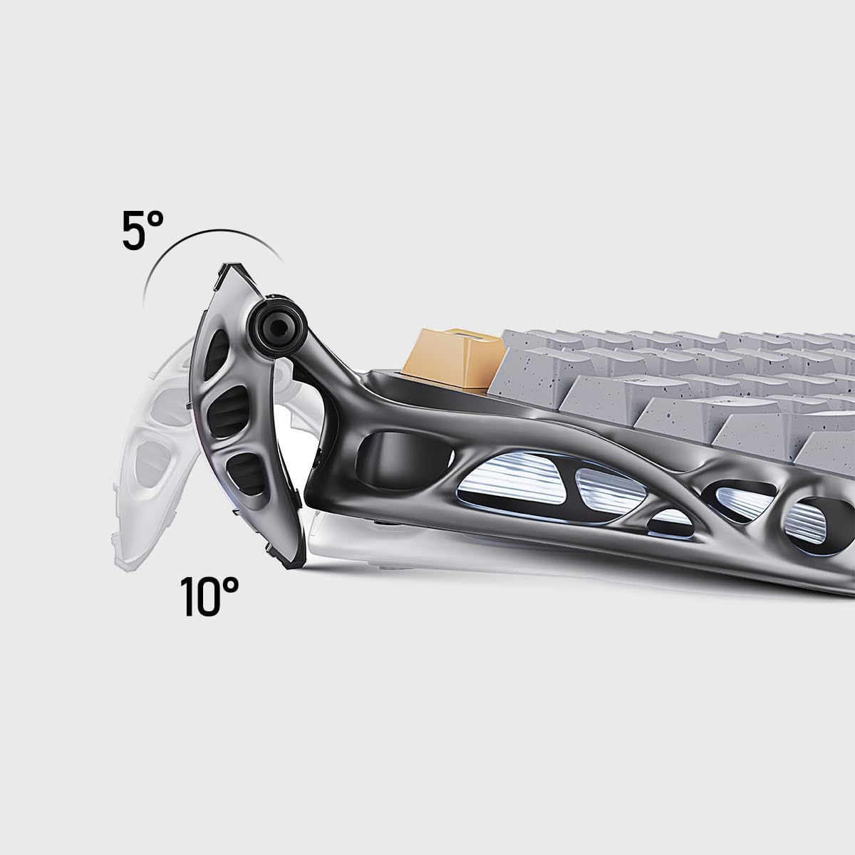 GravaStar Mercury K1 Pro Wireless Gaming Keyboard, Aluminum Alloy, 75% Layout Custom Keyboard, Designed for Durability & Unique Aesthetic (Gray)