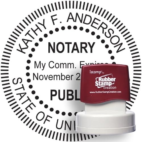 MaxMark Round Notary Pre-Inked Stamp for State of Utah