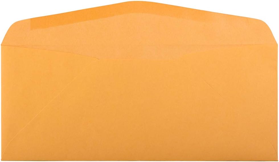 JAM PAPER #14 Envelopes - 5 x 11 1/2 - Brown Kraft Manila - 25/Pack