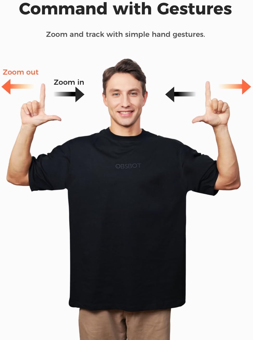 OBSBOT Tiny 2 Lite 4K Webcam for PC, AI Tracking PTZ Streaming Camera with 1/2" Sensor, Gesture Control, 60 FPS, HDR, Microphones, Web Camera for Desktop Computer, Laptop, Meeting, Video Calls, etc.