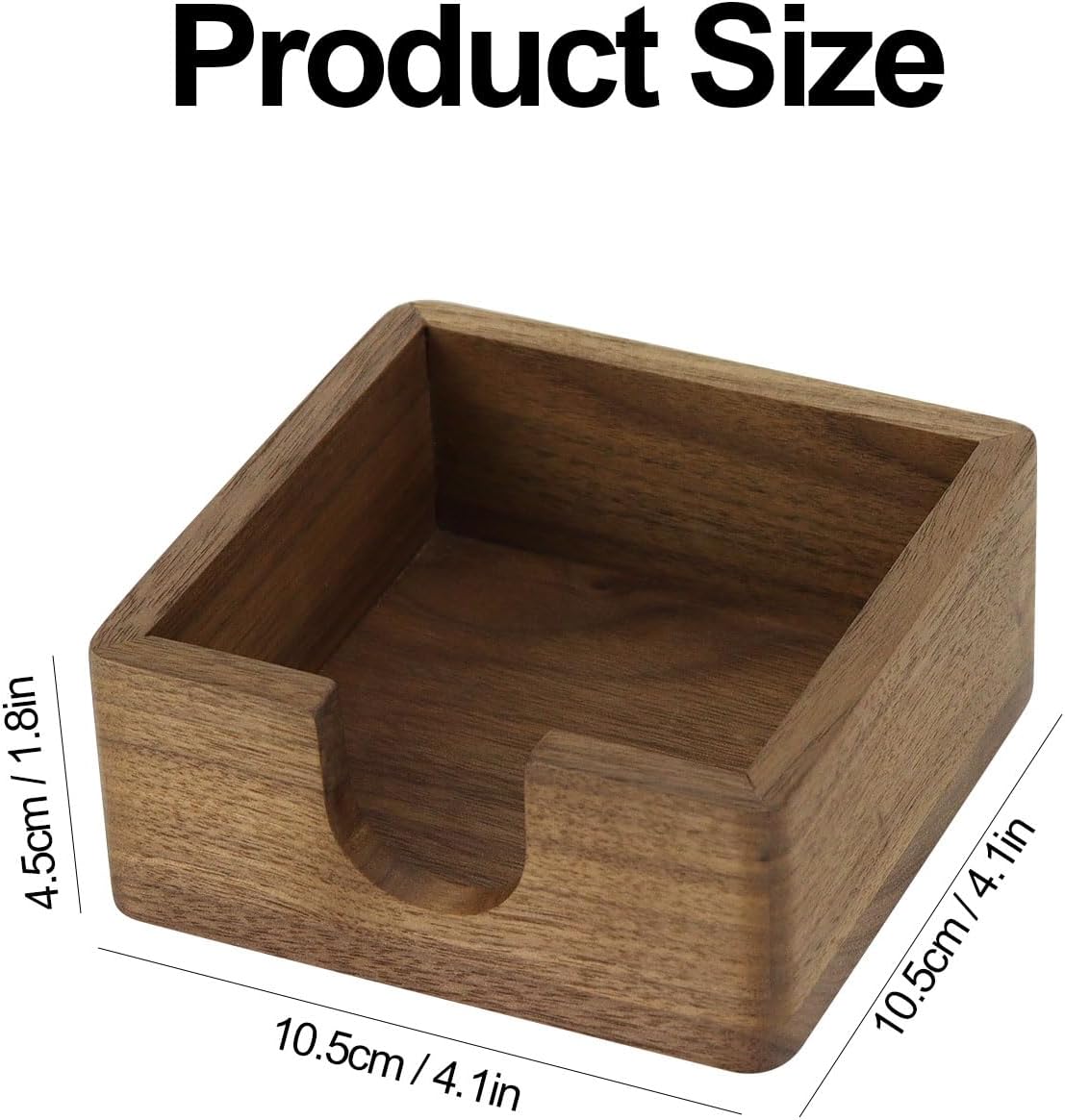 Buqoo North American Black Walnut Wood Sticky Note Pad Holder for Desk, Memo Holder Paper Dispenser, Desktop Accessories Organizer for Office School Home