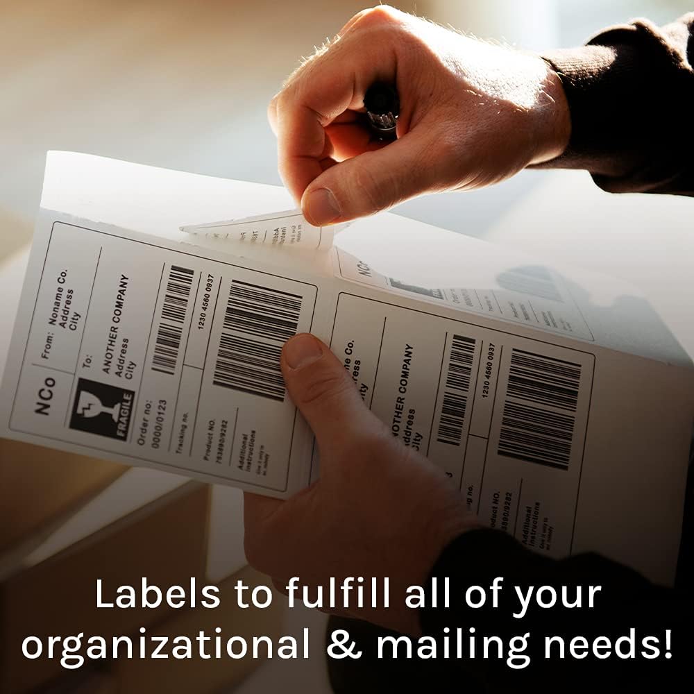 Premium Label Supply White Sticker Address Labels – 2" x 4" – Laser/Inkjet Compatible – (10 per Sheet), 1000 Sheets – 10,000 Total Adhesive Labels