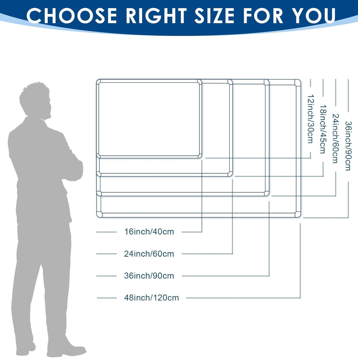 S SWANCROWN Magnetic Whiteboard 18 x 24 Inch Dry Erase Board Wall Mounted White Board for Meeting/Planning/Displaying