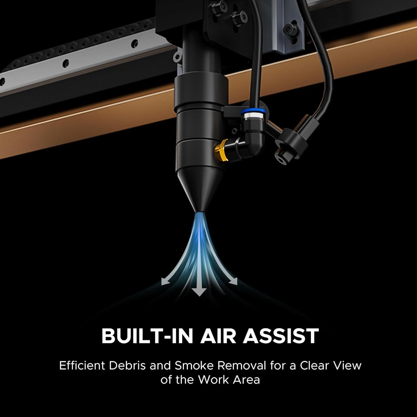 OMTech 90W CO2 Laser Engraver with Water Chiller, 28"x20" Cutting & Engraving Machine with Air Assist, 4-Way Pass, Caster Wheels, RDWorks, for Wood, Glass, Acrylic & More