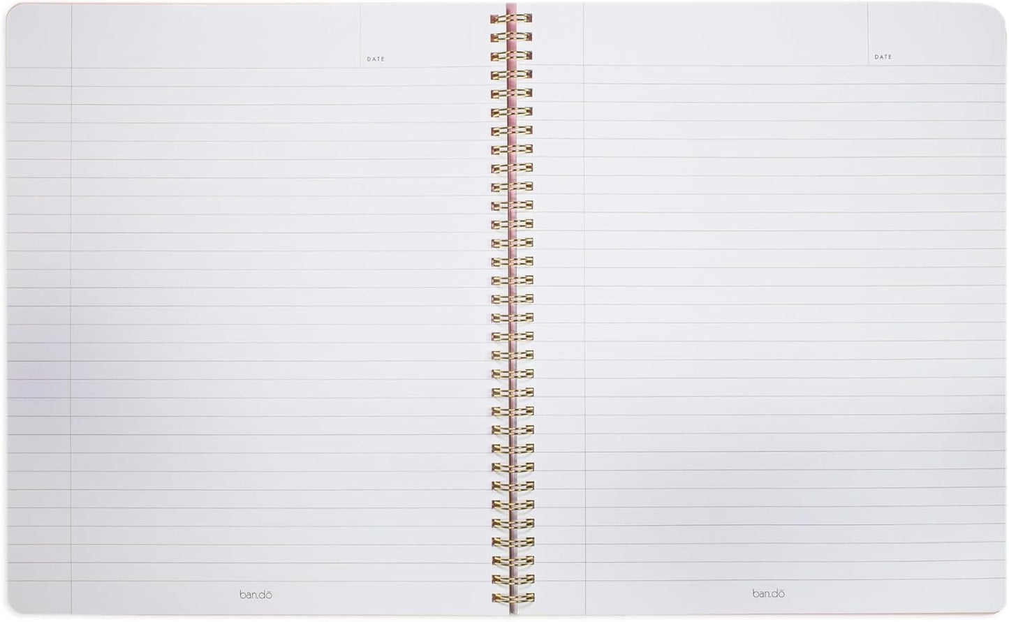 ban.do Metallic Rough Draft Large Spiral Notebook, 11" x 9" with Pockets and 160 College Ruled Pages, Pearlescent