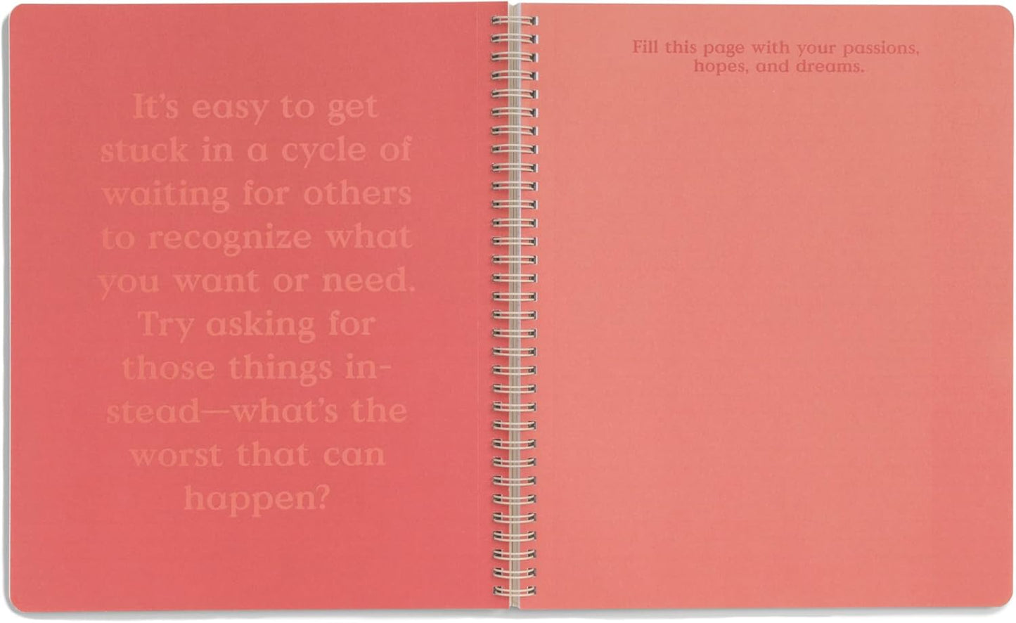 ban.do Rough Draft Large Spiral Notebook with Saying, 11" x 9" with Pockets and 160 College Ruled Pages, Make It All Happen (gold glitter)