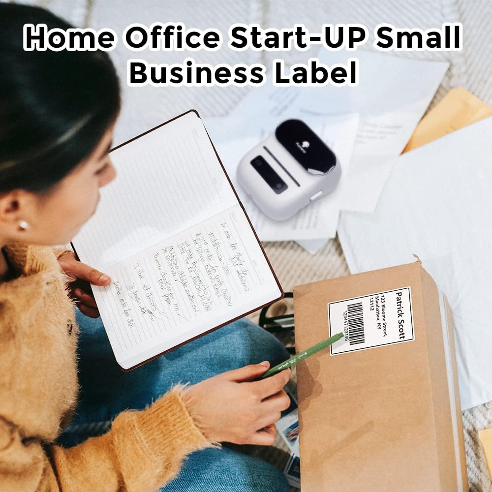 Phomemo 3 Roll 1.96" x 3.14" Multi-Purpose Thermal Label Compatible with M110/M220/M108/M250/M260/ M150/ M120/M200/M221 Printer,100 Labels/Roll,for Barcode,Name,Address,Labeling,Mailing,Business