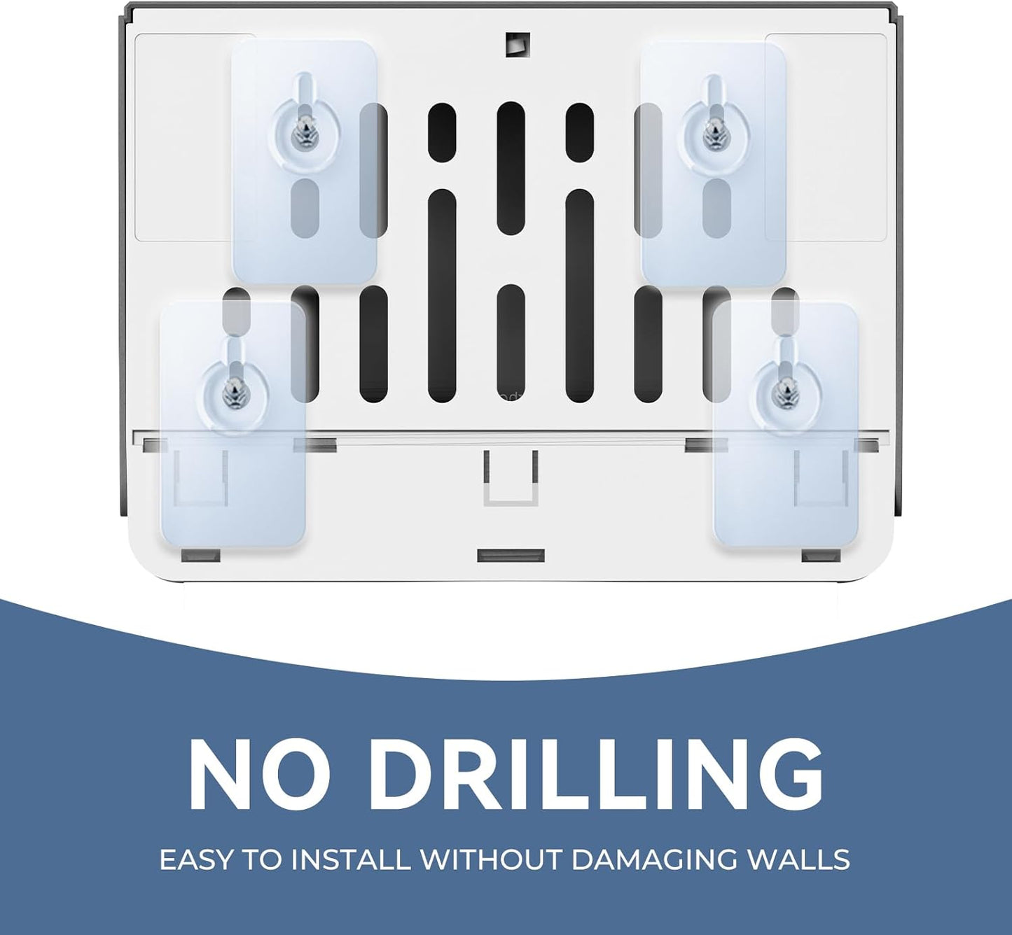 Paper Towel Dispenser Wall Mount Adhesive Multifold Trifold c-Fold Folded Commercial Paper Hand Towel Dispenser for Bathroom 10.8" L x 3.5" W x 8" H (White)