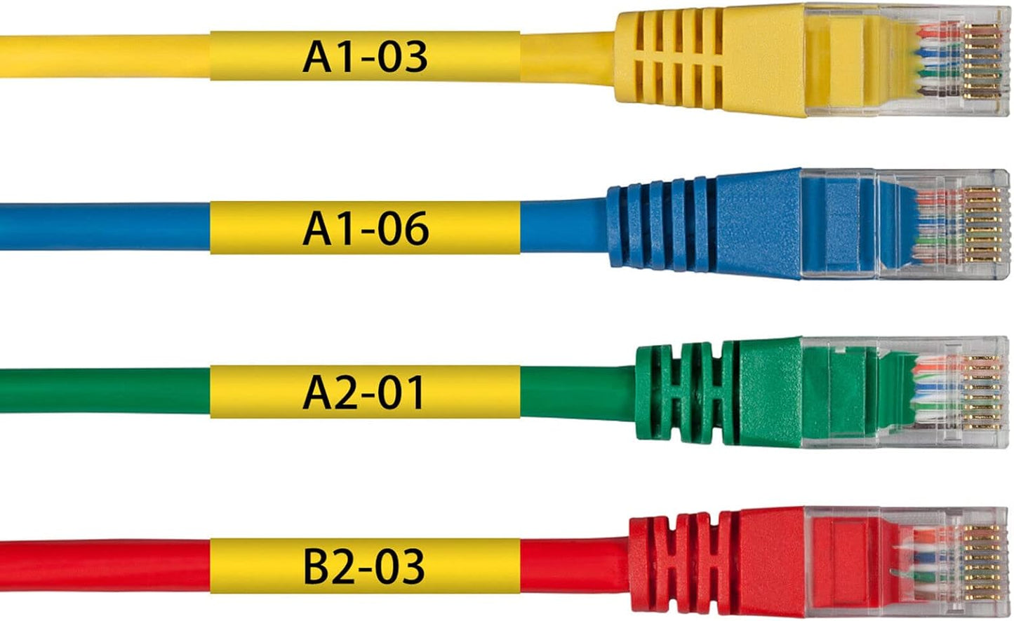 NineLeaf 2 Roll Black on Yellow Heat Shrink Tubes Label Tape Compatible for Brother Ptouch HSe-611 HSe611 HS611 HS-611 for P-Touch PT1180 PTD400 PTD600 Label Maker - 5.8mm (0.23inch) x 1.5m (4.92ft)