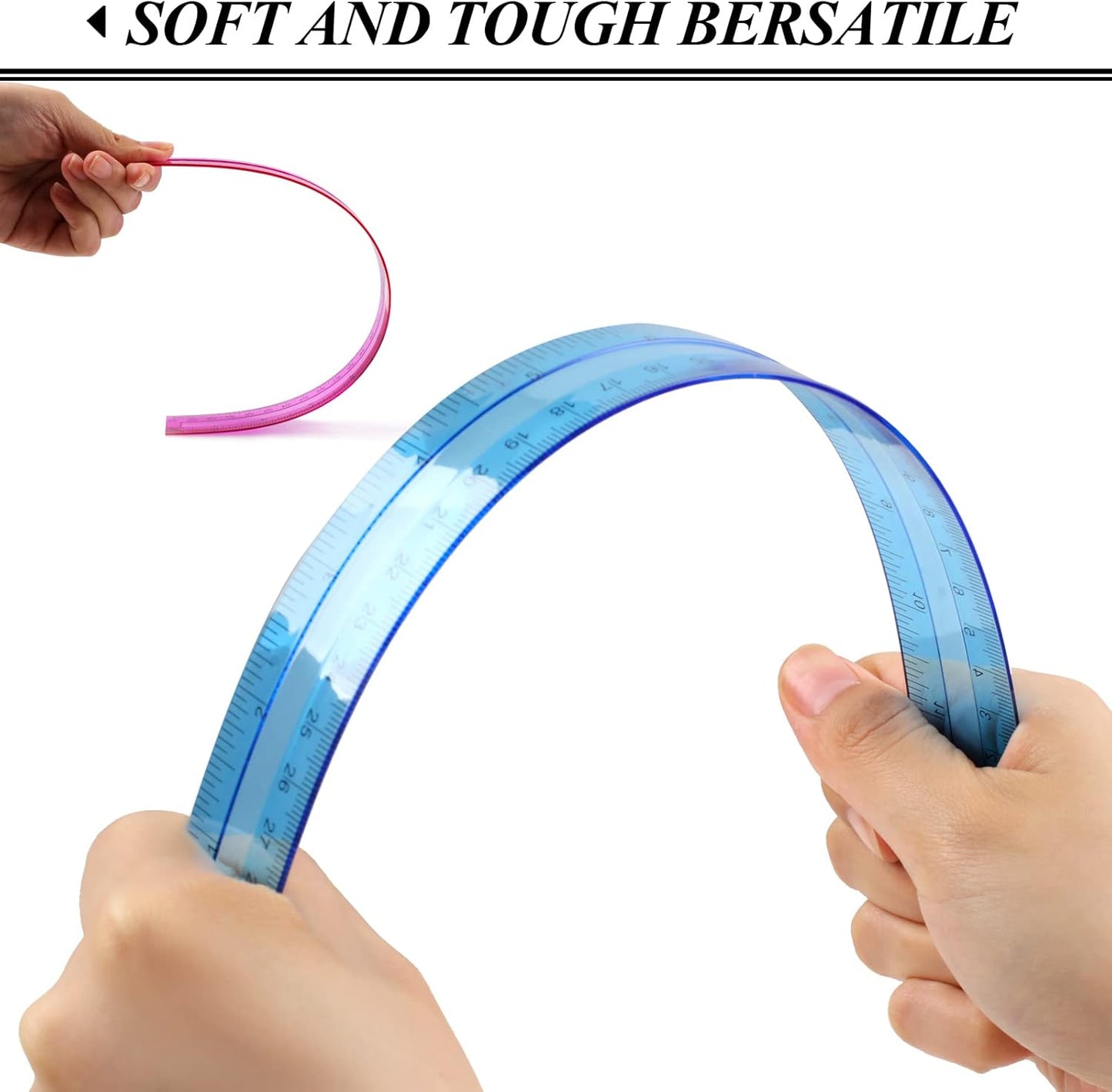 12PCS Clear Ruler, 12 Inch Plastic Rulers for School, Home, or Office, Clear Plastic Rulers, Assorted Colors.