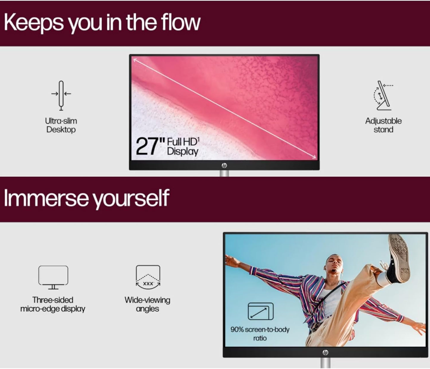 HP 27" FHD Touchscreen Business All-in-One Desktop Computer, Intel 12-Core Ultra 7 155U (Beats i7-1355U), 32 GB DDR5 RAM, 1 TB SSD, Intel Iris Xe Graphics, Wired KB & Mouse, Wi-Fi 6, Windows 11 Pro