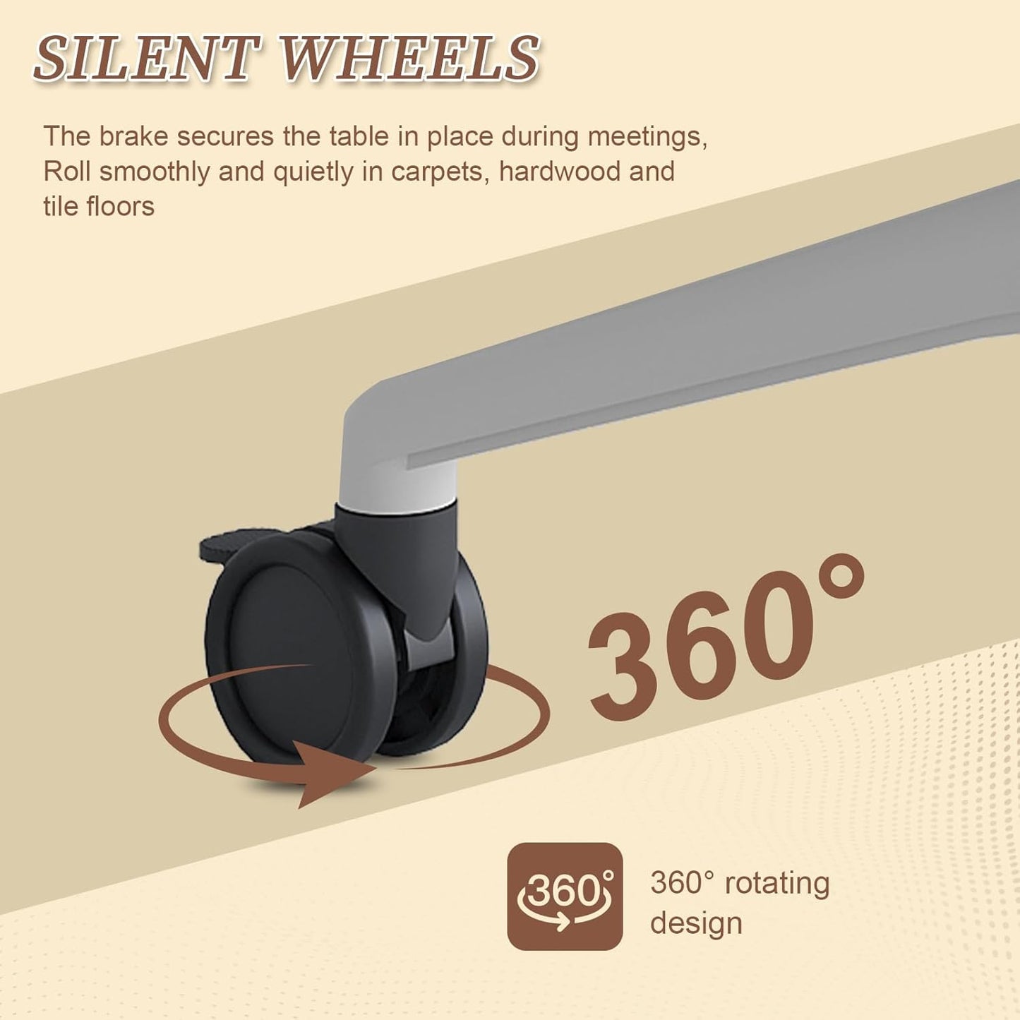 Folding Conference Room Table, Modern Conference Tables with Wheels, Large Rectangular Mobile Training Tables for Office Classroom, Foldable Modular Boardroom Seminar Table (4pack L63in)