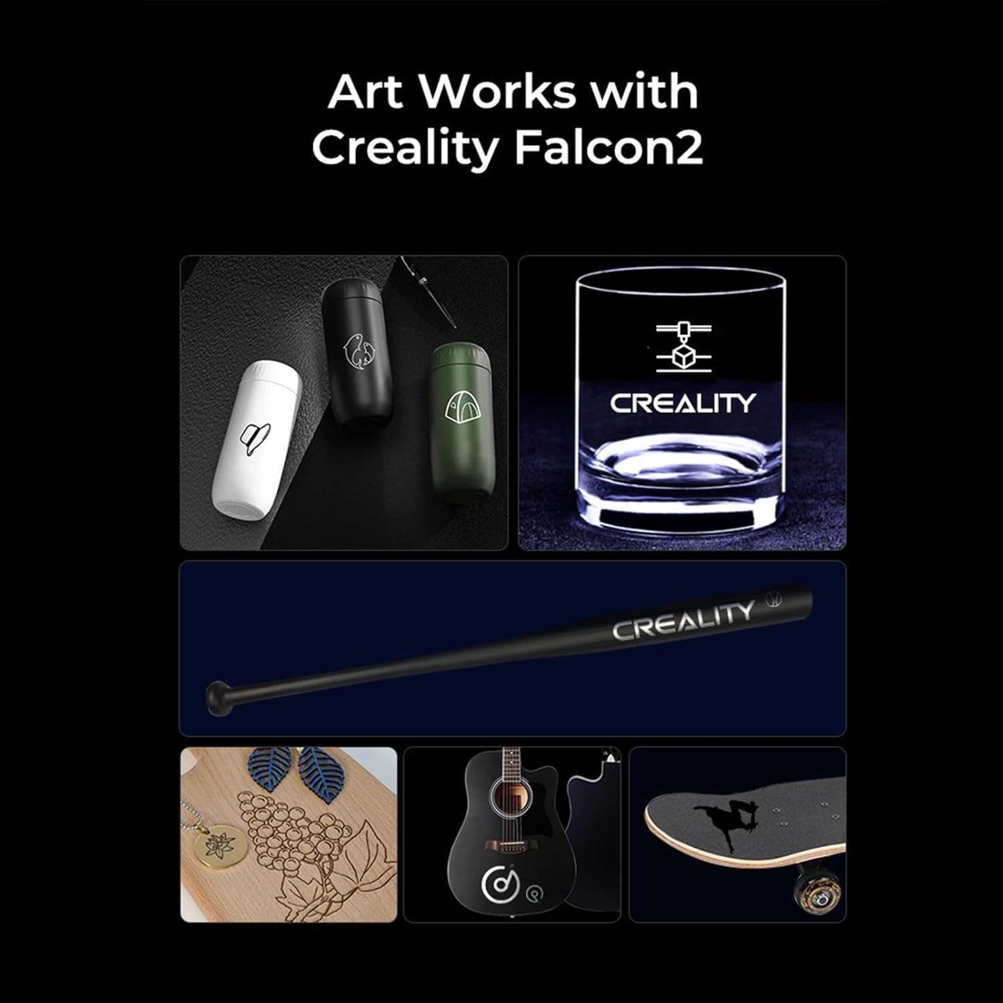 Creality 22W Laser Engraver 4-in-1 Rotary Roller Kit for Glass Tumbler Ring, 120W Power Laser Cutter and Engraver Machine, CNC Laser Engraving Machine Laser Engraver for Wood and Metal etc, 17" x 16"