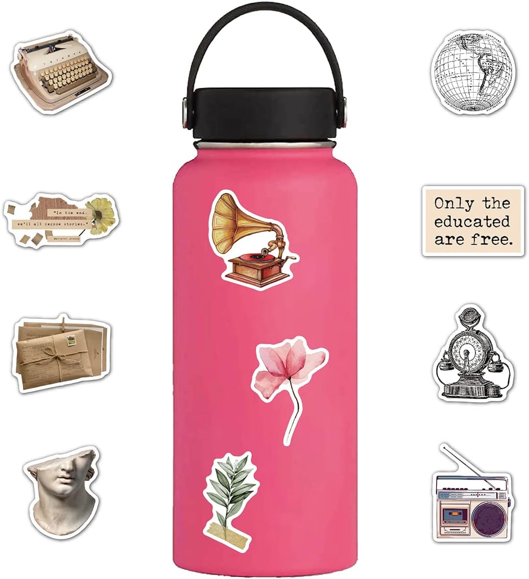 Maxleaf Old Times Vintage Stickers Scrapbook Supplies, Maxeaf 50PCS Nostalgia Retro Stickers for Planner Scrapbooking Laptops Art Journaling Gift Wrapping