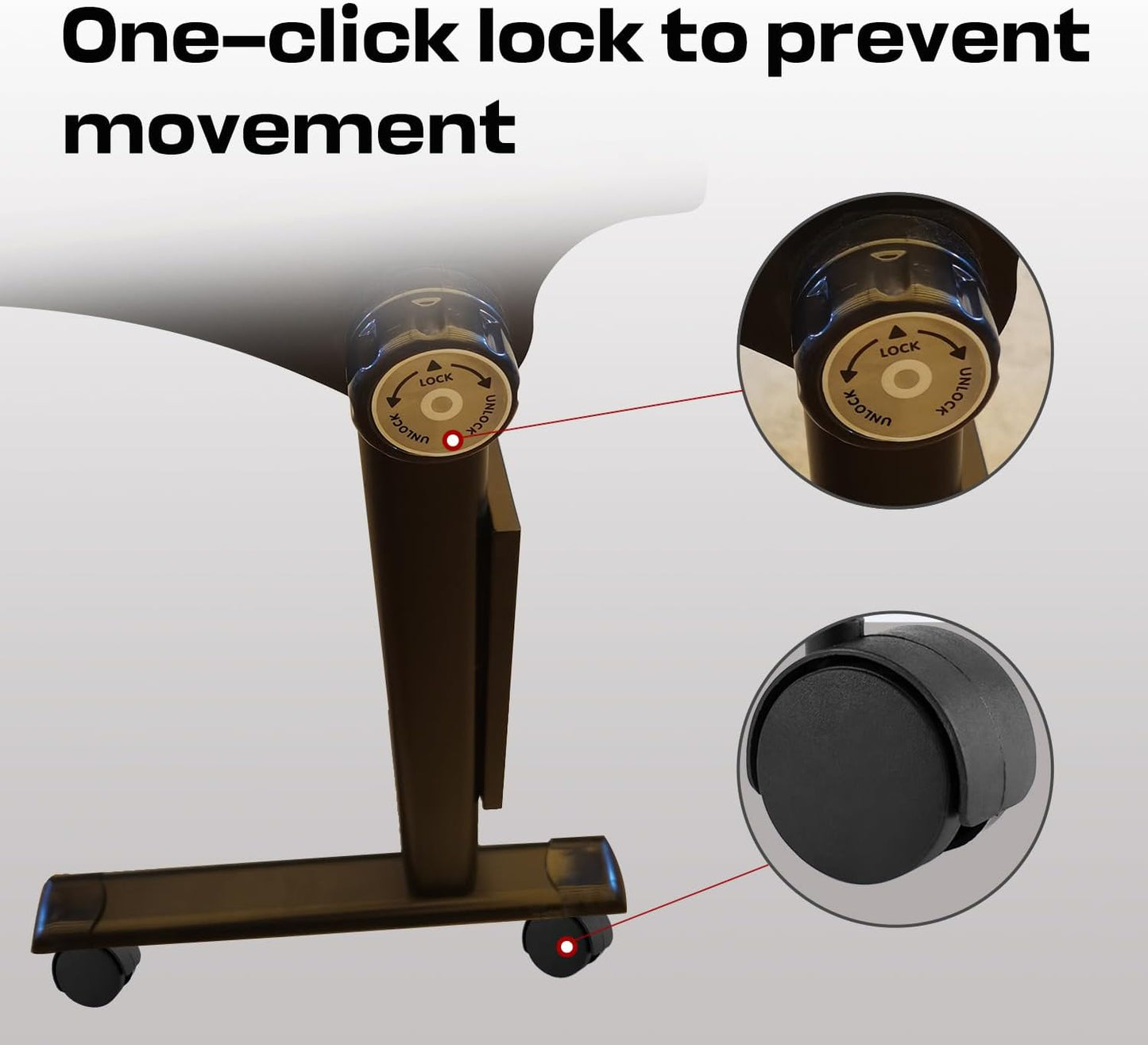 Folding Conference Table,Mobile Conference Room Tables Rolling Meeting Table with Caster Wheels,Flip Top Mobile Training Table,Foldable Rectangle Seminar Tables for Office,Classr (6pack, 55.1in)