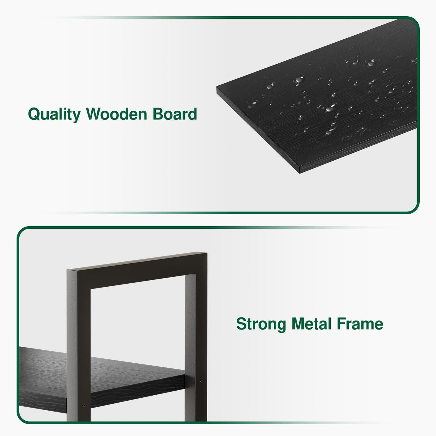 OTK Triple Column 5 Tier Bookshelf, Large Bookcase with 14 Open Display Shelves, Adjustable Industrial Book Shelf with Baffles, Wide Bookshelves for Bedroom, Living Room and Home Office, Black