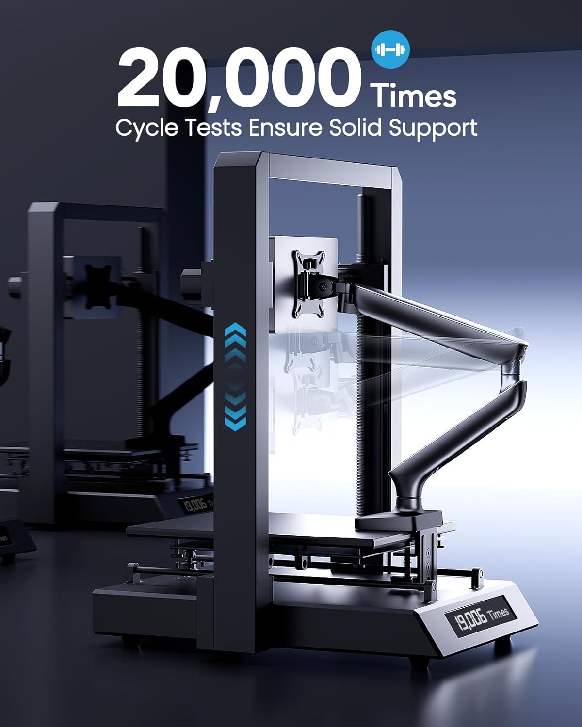 Single Monitor Mount for 13-40 Inch Screens up to 24 lbs, Ergonomic Adjustable Monitor Arm with Built-in USB 3.0 Hub, Space-Saving VESA Desk Mount for Home Office & Gaming, C-Clamp & Grommet Base