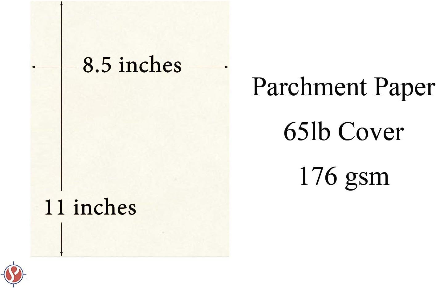 New White Stationery Parchment Recycled Paper | 65Lb Cover Cardstock | 8.5” x 11” Inches | 50 Sheets Per Pack