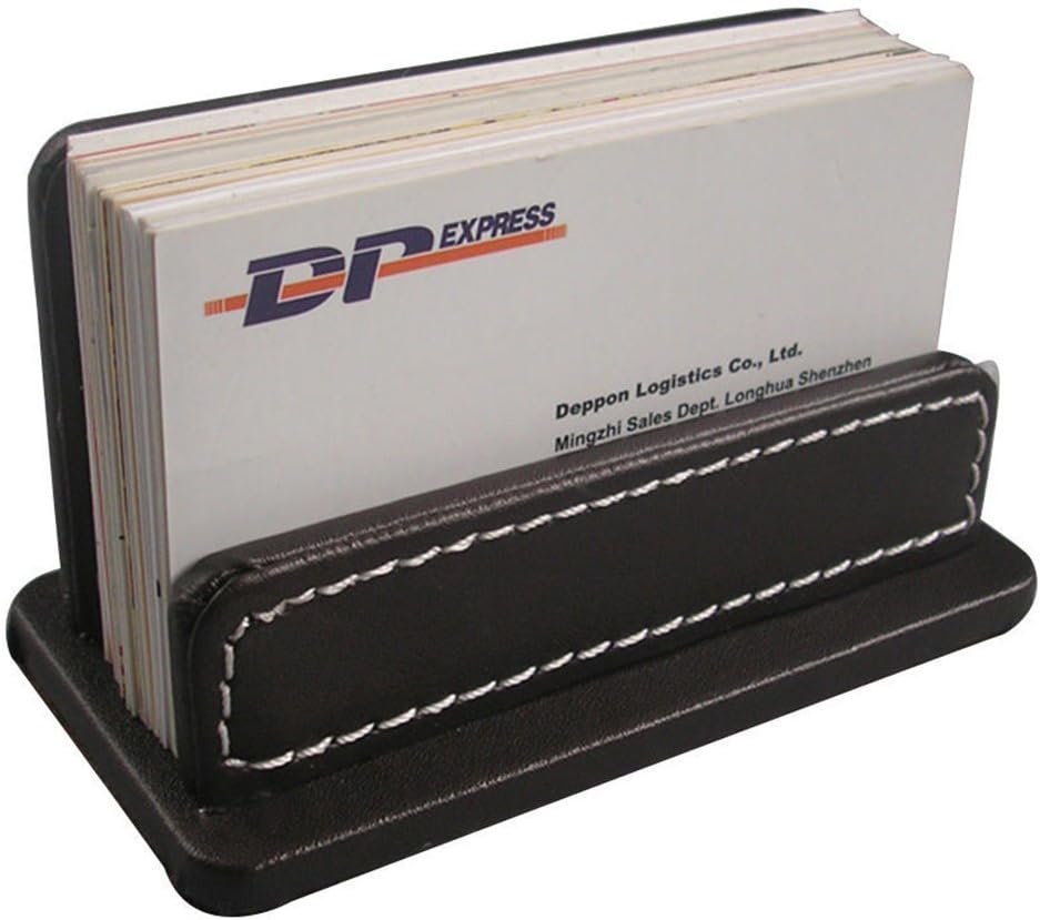 KINGFOM 3PCS/SET Desk Organizer Sets Leatherette Office Accessories Supplies Including Tissue Holder,Pencil Holder and Business Name Cards Stand Brown