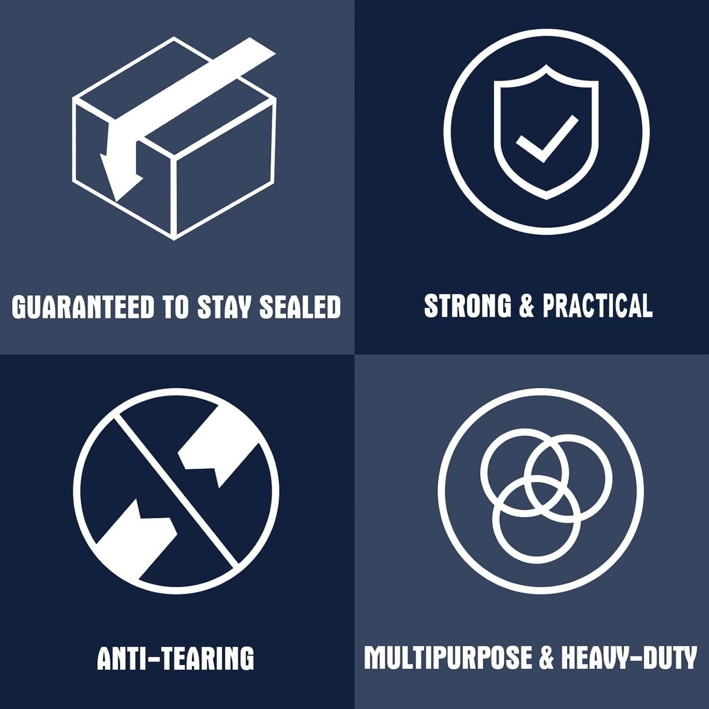 PANDRI Packing Tape, 12 Rolls Heavy Duty Clear Packaging Tape for Shipping Packaging Moving Sealing, 1.88 inches Wide, 65 Yards Per Roll, Total 780 Yards