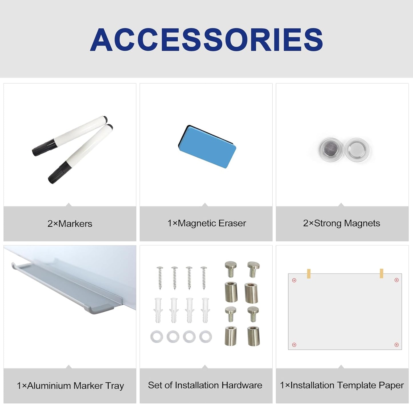 Glass Magnetic White Board - 72 x36 Inches Dry Erase Whiteboard for Wall, Frameless Wrting Board for Display, Large Wall Mounted Glass Board for School, Office and Home