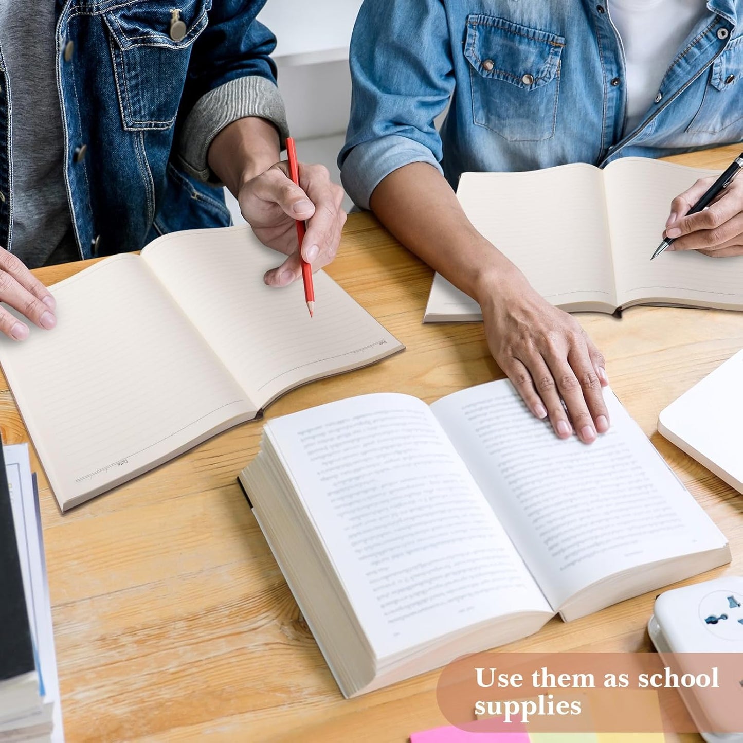 SATINIOR 5 Pack A4 Notebooks Large Journal 360 Pages Leather Softcover Hardcover Notebooks Thick Paper Lined Notepad for Office School Business Note Taking Writing, 8.5'' x 11''(Brown)