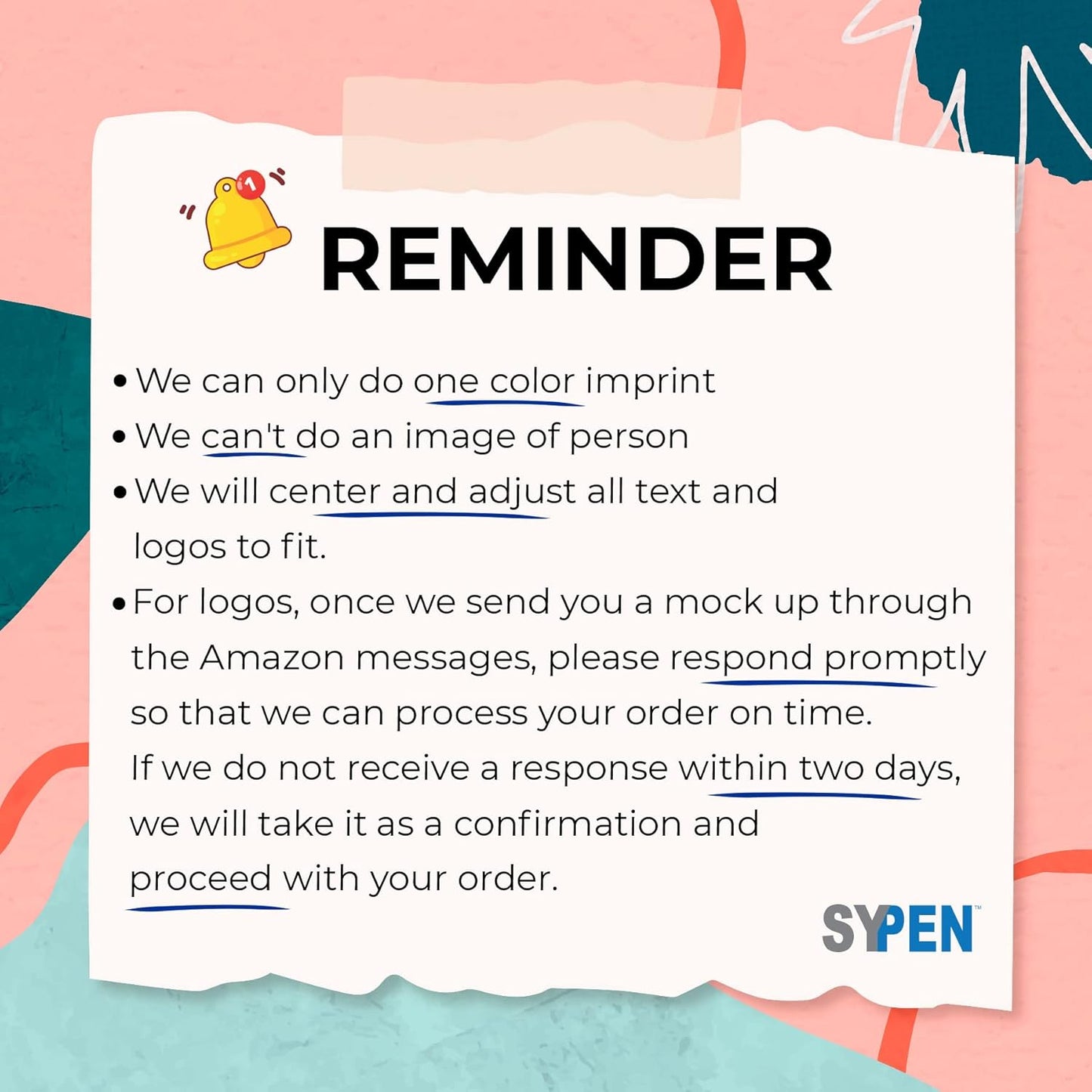 Personalized Click Stick Pens With your Custom Logo or Text-300 Pack Bulk-for Businesses, Parties, and Events, Custom Printed Retractable Slim Ballpoint Pens, Black, Black Ink