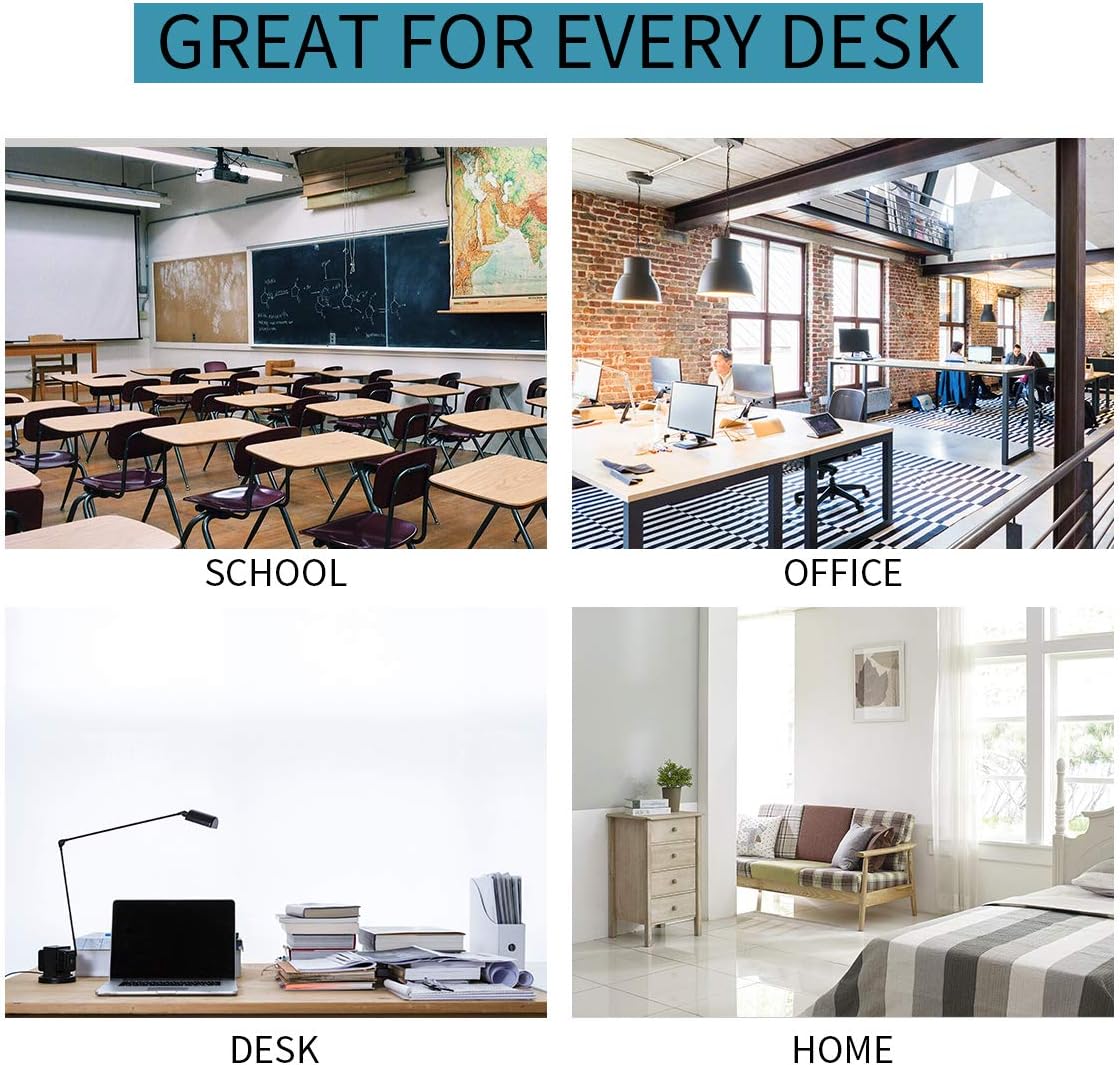 Vlando Office Desk Organizer Leather Desktop Organizer Caddy with Drawer for Storing Desktop Supplies and Accessories (Black)