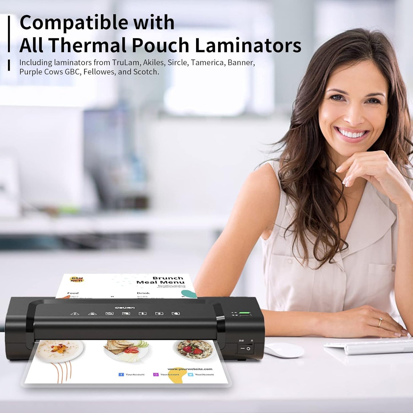 3 mil Thermal Laminating Sheets 30 Packs, 9โ x 11.5โ Clear Laminating Pouches Holds 8.5 x 11 Inch Sheet, Letter Size Lamination Paper for Laminator - Rounded Corner