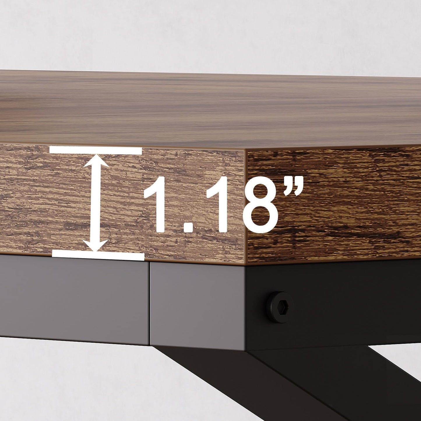 HSH Large Rustic Brown Computer Desk, 78 Inch Extra Long Metal Wood Desk for Home Office, Two Person Executive Writing Study Gaming Desk Table, Bedroom Living Room PC Laptop Dual Monitor Desk