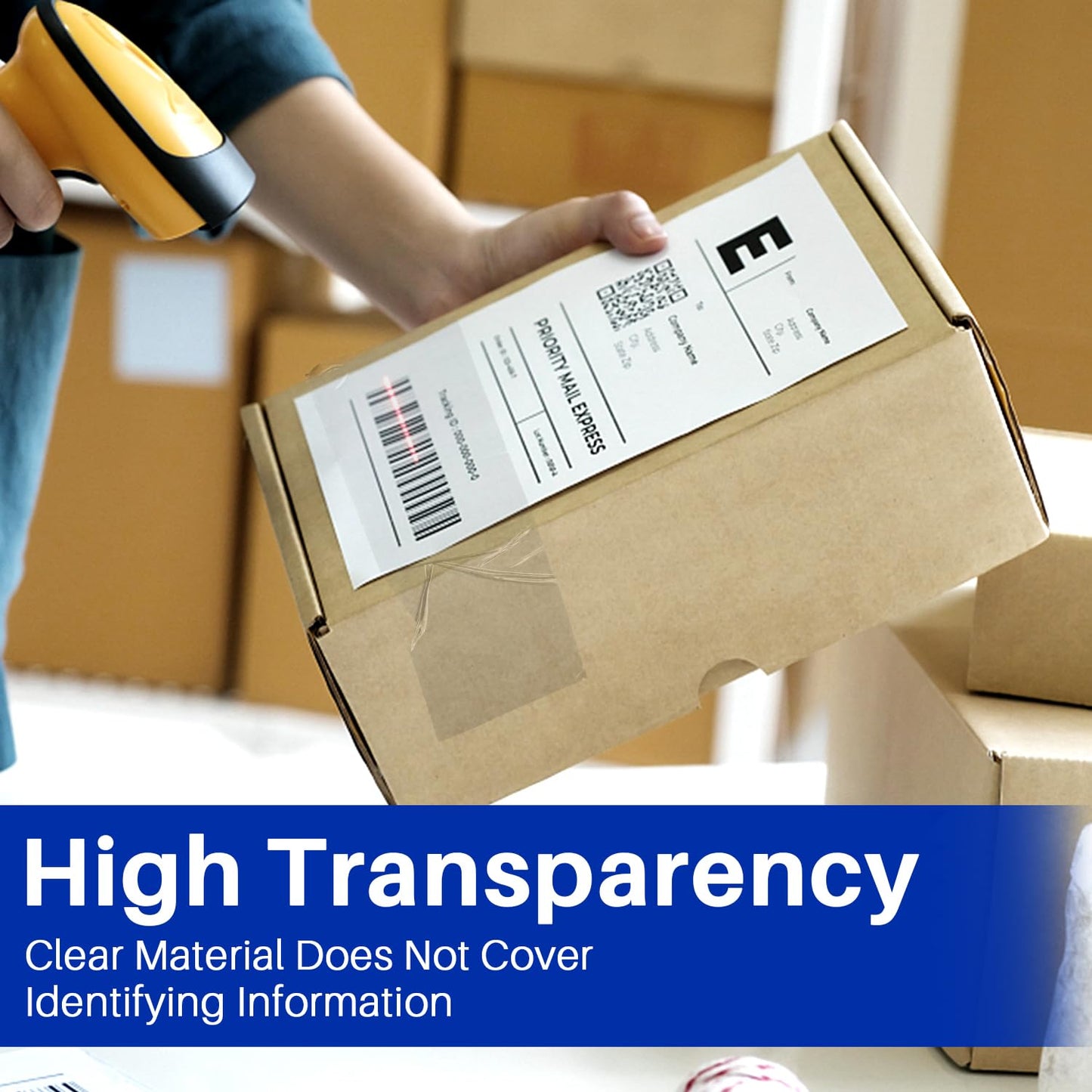 Clear Packing Tape, 18 Rolls Heavy Duty Packaging Tape with Dispensers for Packing Shipping Moving and Sealing, Thicker Packing Tape-2" x 65 Yards Per Roll, 1170 Total Yards