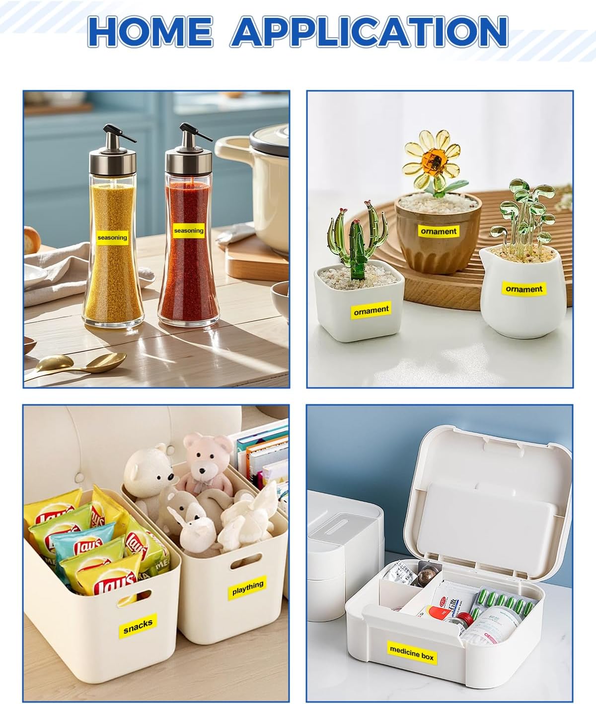 Tze651 24mm 0.94" Laminated Yellow Tape Compatible for Brother Tze-651 Tz-651 P Touch Tz Tze 24mm 1" Black on Yellow Label Maker Tape for PTD600 PTD610BT PTP710BT PTP750W PTE550W, 4-Pack