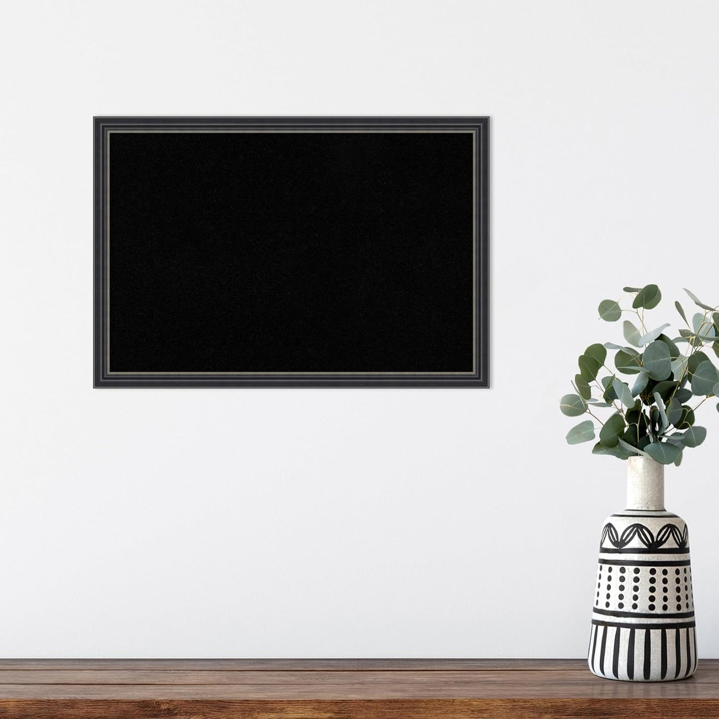 Amanti Art Black Cork Board for Wall, 13x19 Vision Board with Black Wood Frame, Small Corkboard Office Decor for Home Organization, Traditional Corkboard Pinboard to Display Items for Home