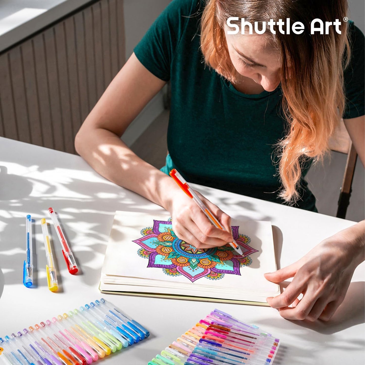 Shuttle Art 360 Pack Gel Pens Set, 180 Colors Gel Pen Set Plus 180 Color Refills Perfect for Adult Coloring Books Doodling Drawing Art Markers