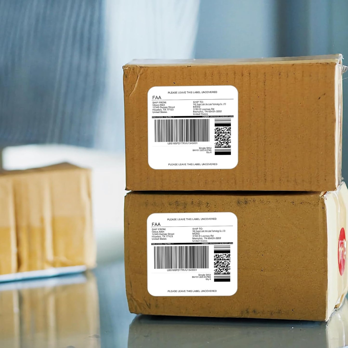 6 UP Labels, 4" x 3-1/3" Shipping Address Labels for Laser Inkjet Printer, Self Adhesive, Blank Mailing Ssticket Paper (1000 Sheet=6000)