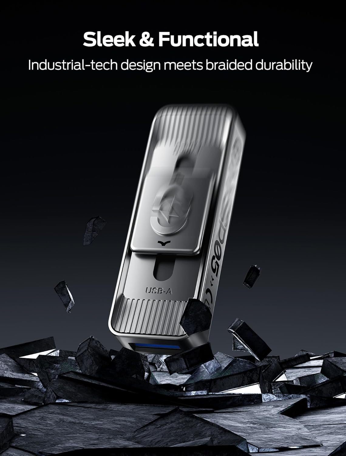 MOVE SPEED 2TB Solid State Drives with Dual Ports & Push-Pull Design 560MB/s Read Speed, Type C + USB 3.2 Drive Portable ssd for iPhone 15/16/Android/Mac