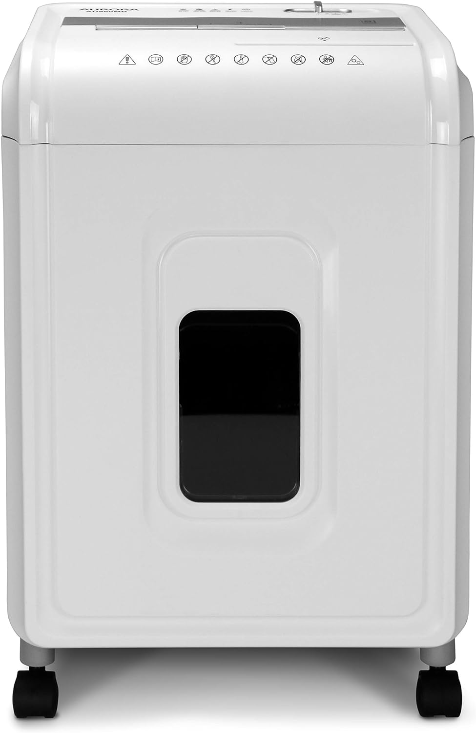 Aurora High-Security 8-Sheet Micro-Cut Paper, CD/DVD and Credit Card Shredder, White/Gray