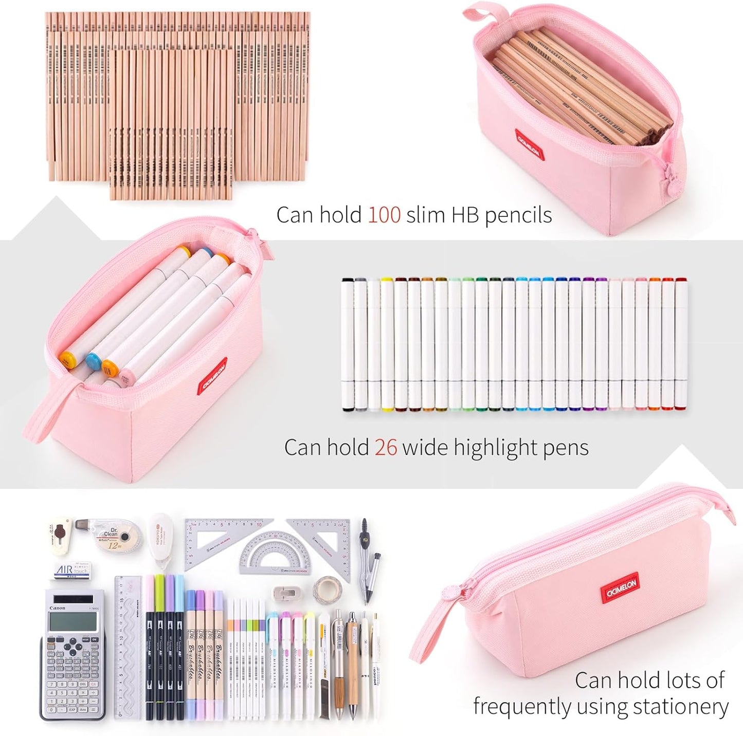 CICIMELON Pencil Case Large Capacity Pencil Pouch Pen Bag for School Teen Girl Boy Men Women