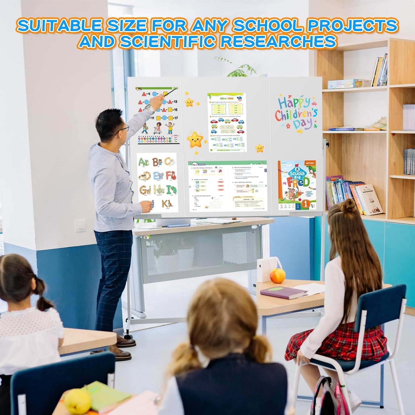 WinTS 18 PCS 36 x 48 Trifold Poster Board White Foldable Trifold Poster Boards Bulk for Science Fair,School Projects,Presentations,Exhibitions