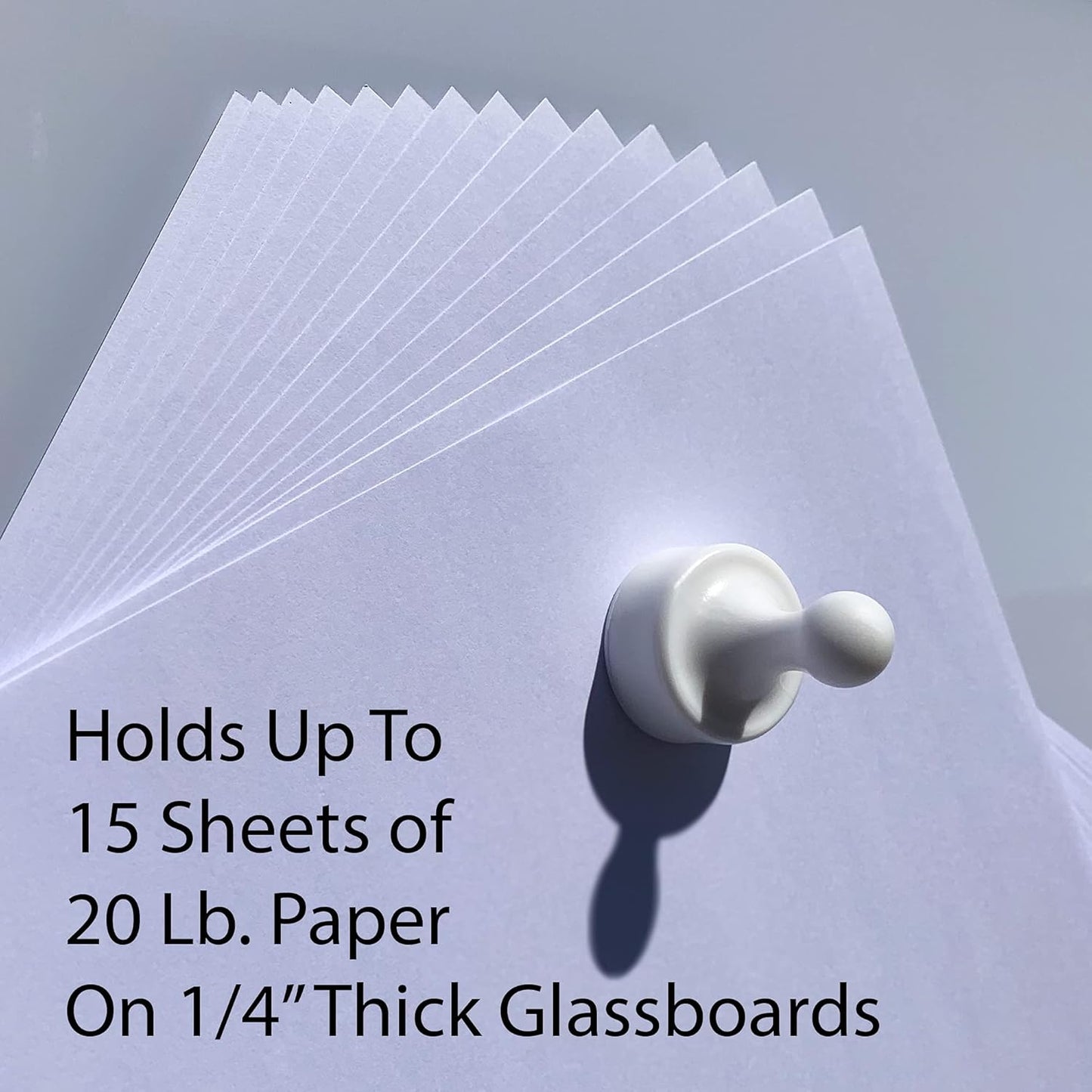 GLASSBOARD STUDIO Powerful Neodymium Magnets, Pawn-Shaped - Strong Fridge/Refrigerator and Whiteboard Magnet, Ideal for Office, Kitchen, Crafts - Rare Earth, Heavy Duty (2, Black)