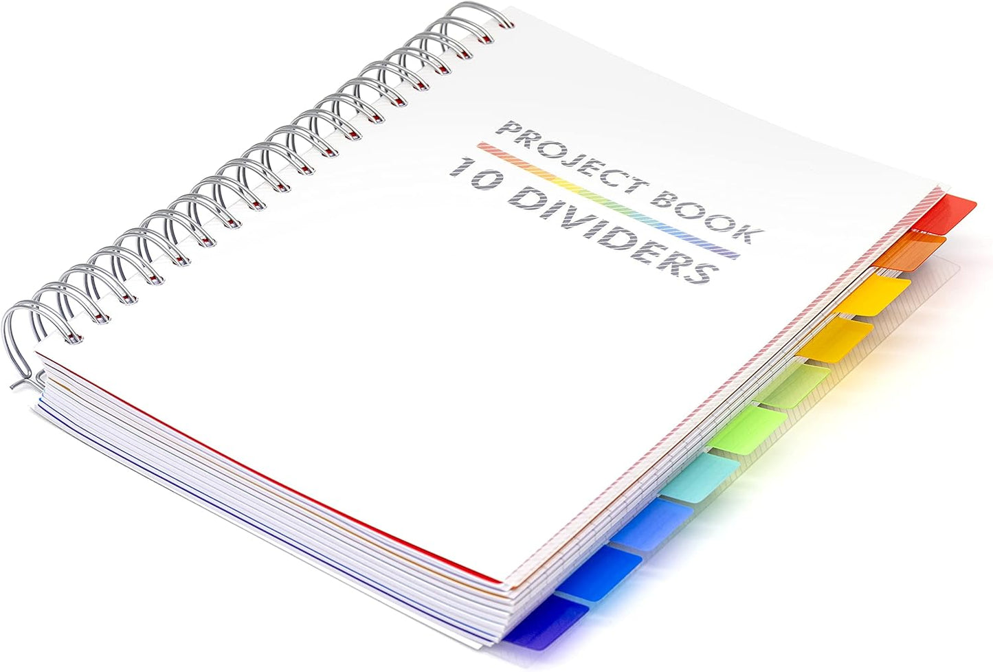 Pukka Pad B5 Subject Notebook with 10 Repositionable Dividers for Organization – 400 Perforated Pages of 80GSM Paper – 200 Sheet Notebook for School, Office, and Home – White, 7.48 x 9.84in