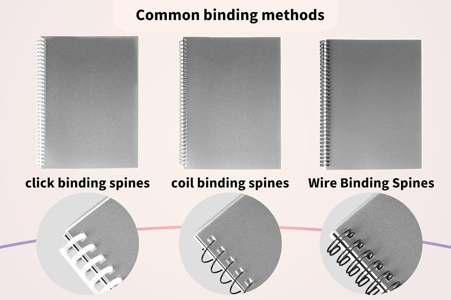Rayson Pre-Punched PP Plastic Binding Cover, Frosted Finish, 32 Square Holes, Letter Size 8-1/2 × 11 Inches Matte Binding Cover - 50/Pack