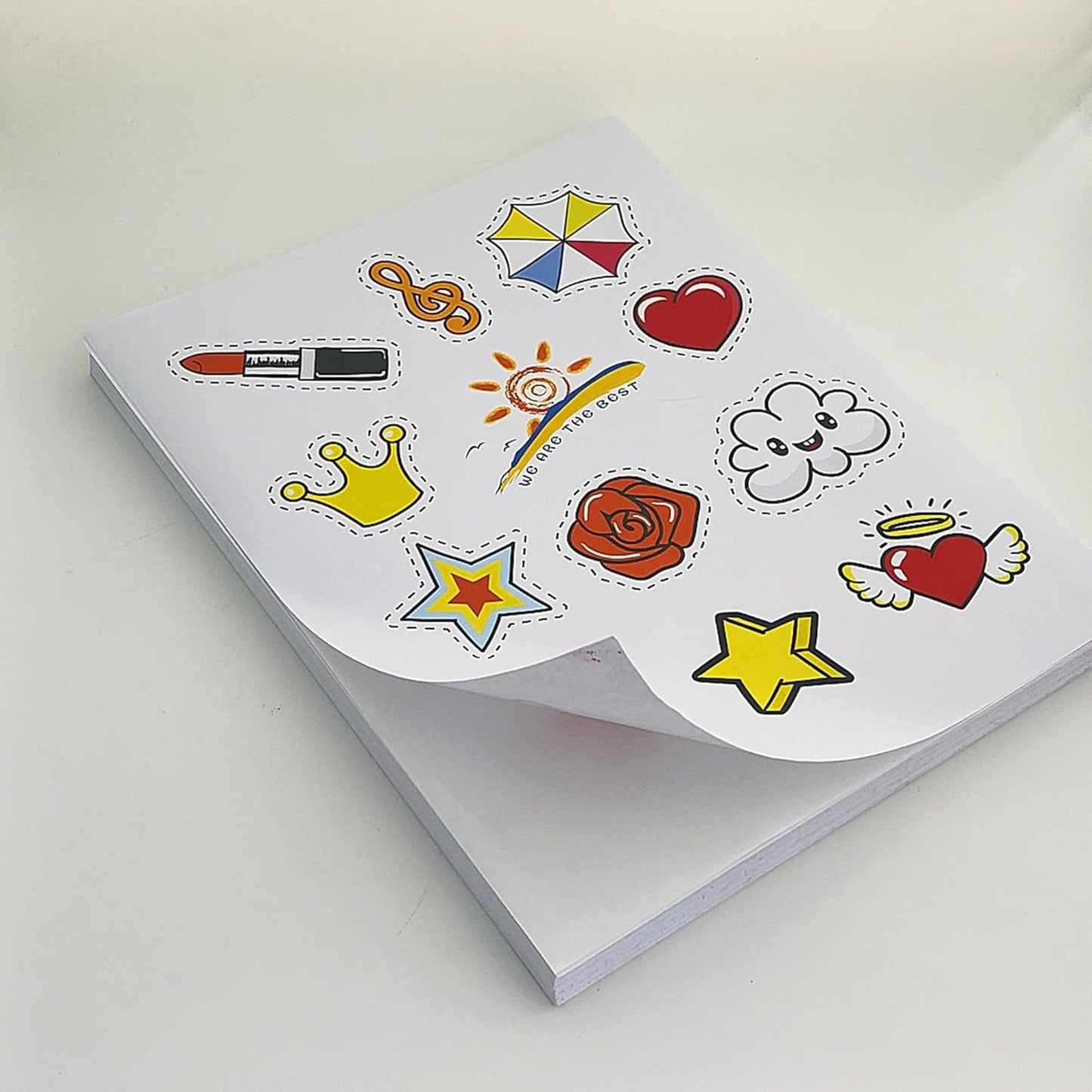 8.5" x 11", 100 Sheets, 100 Printable White Sticker Paper, Full Sheet Shipping Labels for Laser & Inkjet Printers, Letter Size