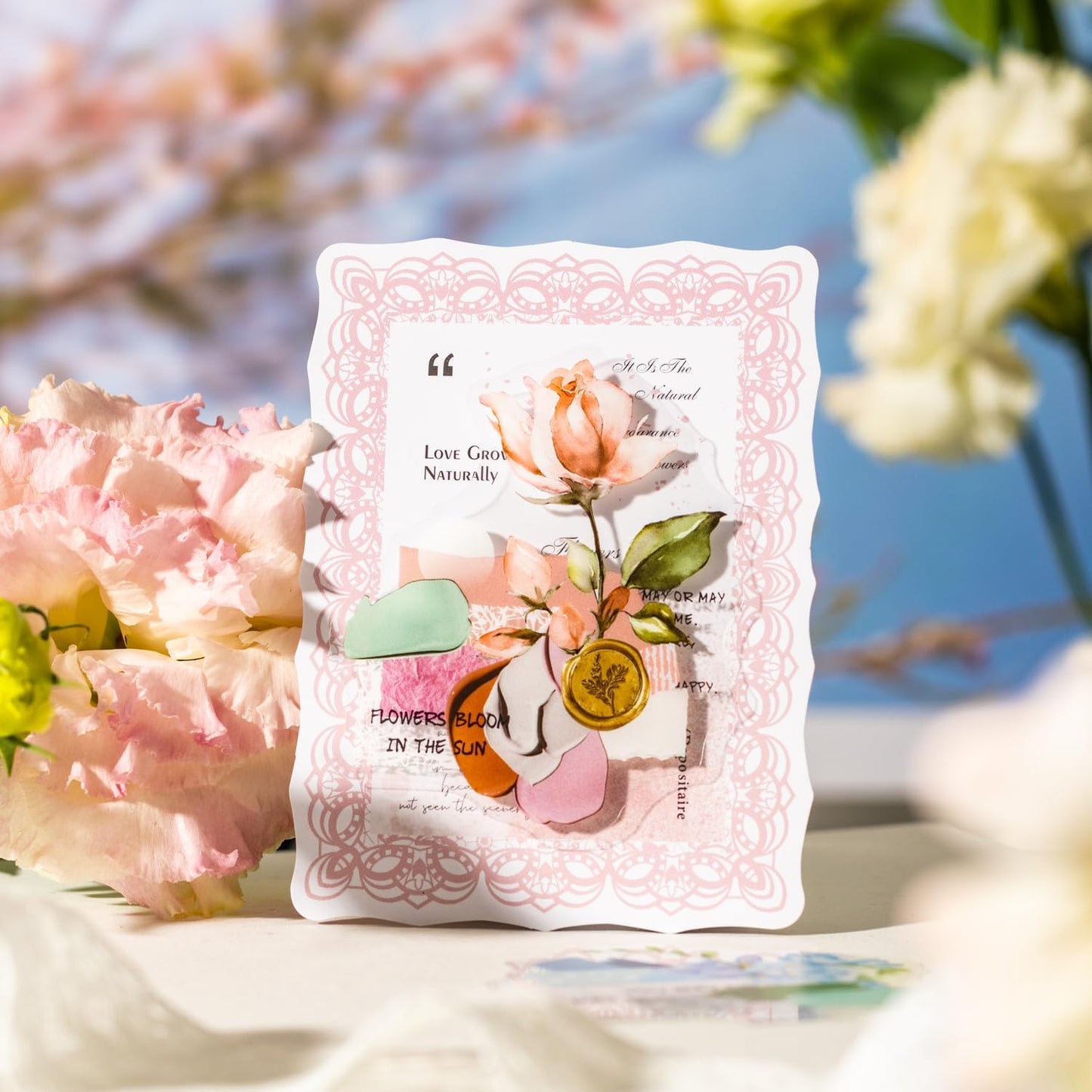 Vintage Botanical PET Sticker Set, 120PCS Floral and Leaf Ephemera Stickers for Journaling, Scrapbooking, DIY Crafts, and Art Projects