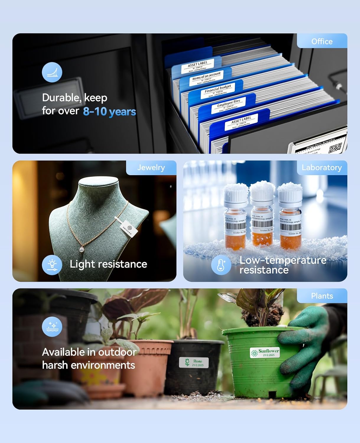 NIIMBOT N1 Label Maker with Tape, Portable Bluetooth Label Printer Support Color Printing, Mini Sticker Labeler Rechargeable for Home Office Small Business Outdoor Storage, White